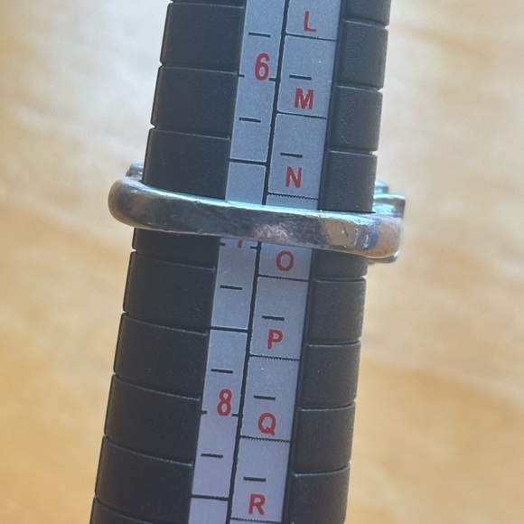 Men’s Sz 7-Vintage Ring Sterling Silver 925 Green Stone - Picture 3 of 7